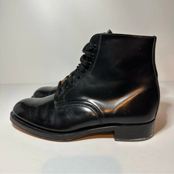 Sanders Mens Black Leather Dress Boots Metal Heel Made In England Size 7… - Picture 2 of 10